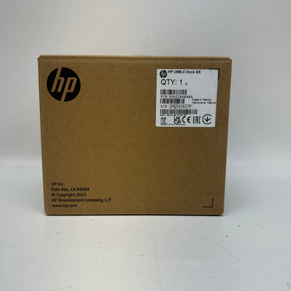 New HP G5 USB-C Docking Station Black 5YH27AV#ABA