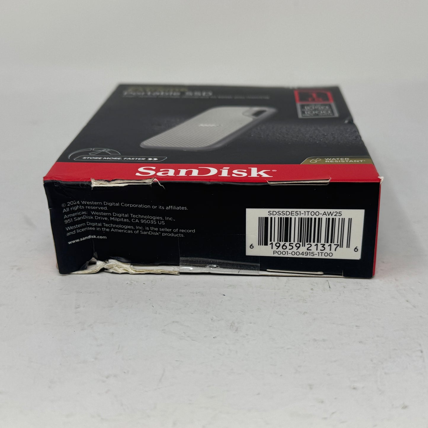 New SanDisk Portable Extreme Portable SSD 1TB USB 3.2 Gen 2 SSD SDSSDE51-1T00-AW25
