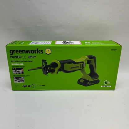 New Greenworks RS326A2 24V Cordless Reciprocating Saw