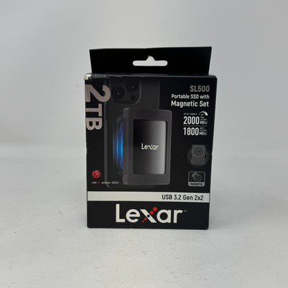 New Lexar Portable SL500 2TB USB 3.2 Gen 2x2 SSD LSL500M002T-RNBWU