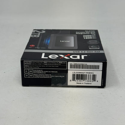 New Lexar Portable SL500 2TB USB 3.2 Gen 2x2 SSD LSL500M002T-RNBWU