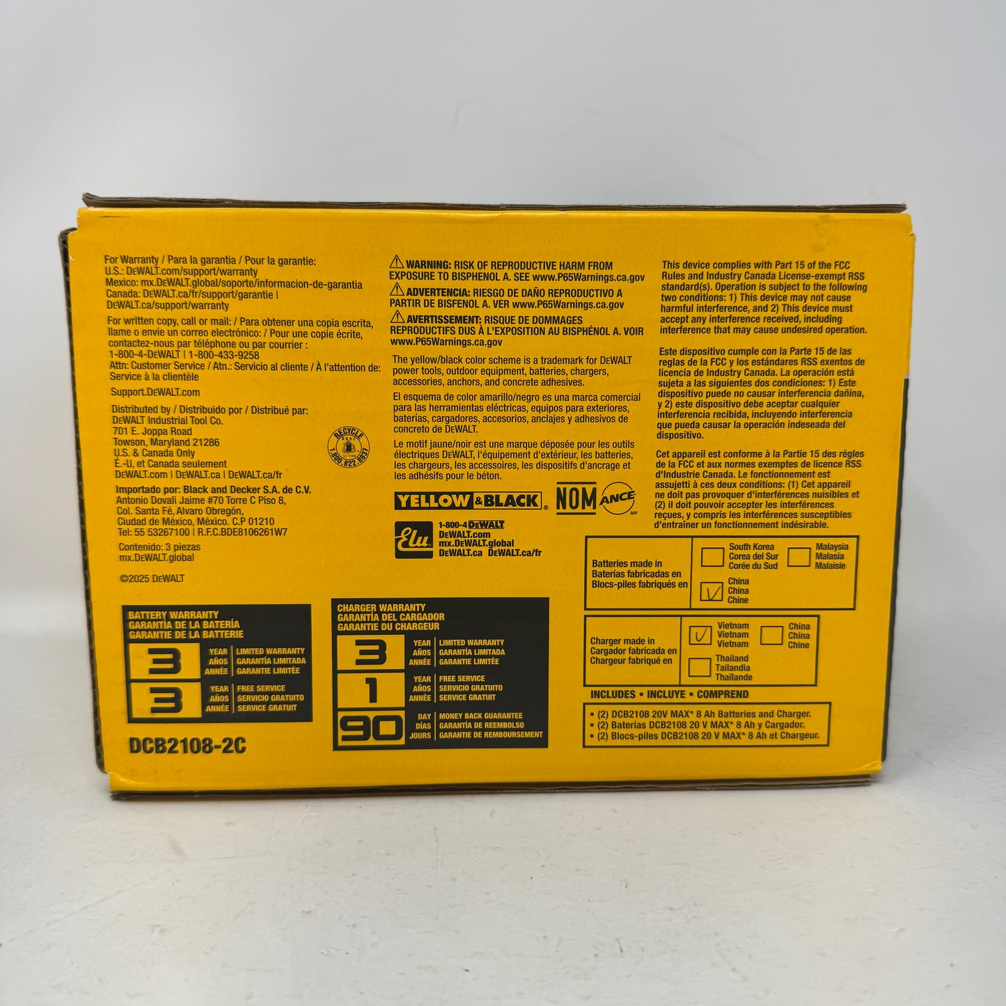 New Dewalt 20V Lithium-Ion Battery & Charger Kit DCB2108-2C