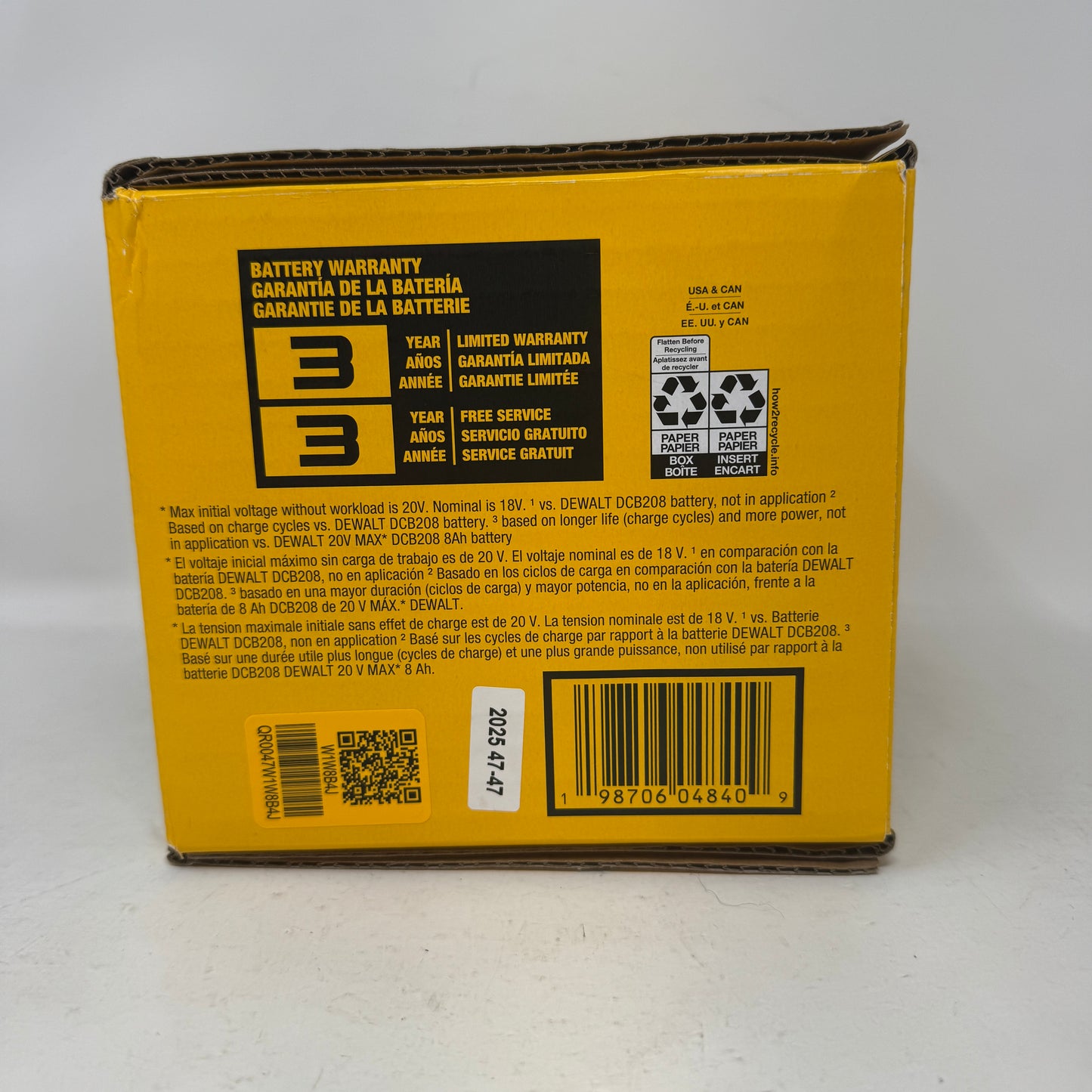 New Dewalt 20V Lithium-Ion Battery & Charger Kit DCB2108-2C