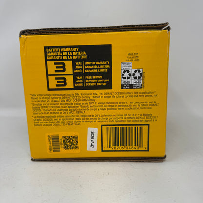 New Dewalt 20V Lithium-Ion Battery & Charger Kit DCB2108-2C