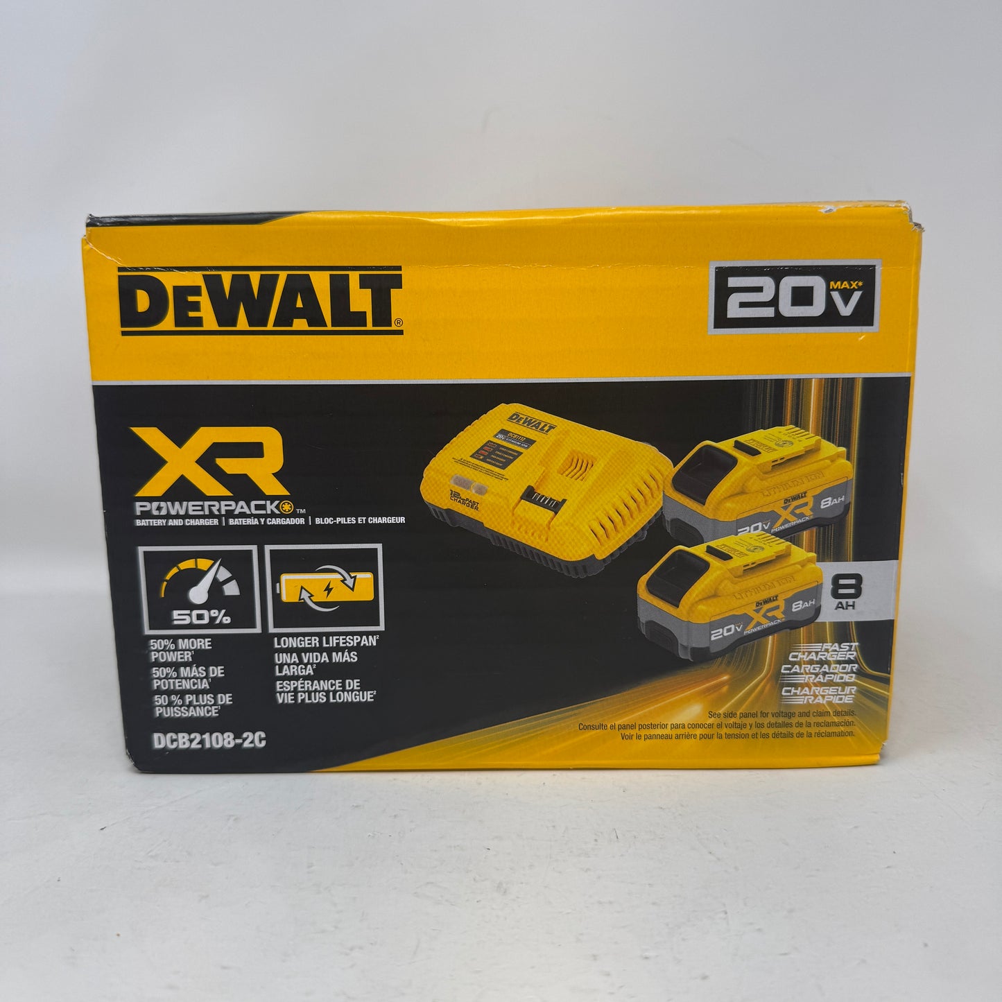 New Dewalt 20V Lithium-Ion Battery & Charger Kit DCB2108-2C