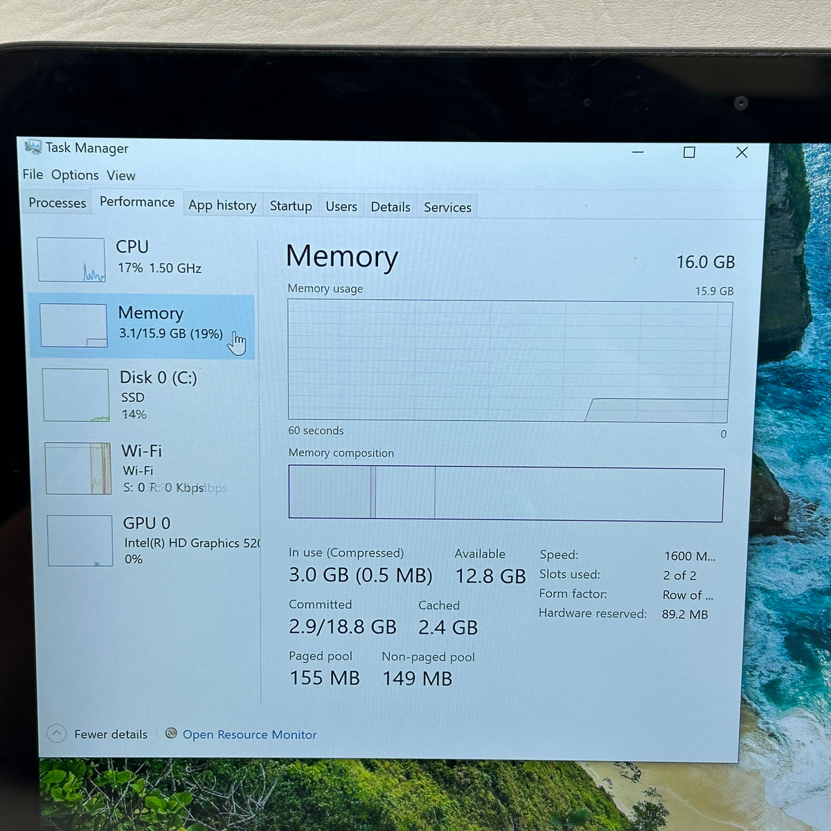 HP Spectre X360 13.3" i7-6500U 2.5GHz 16GB RAM 512GB SSD Laptop