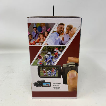 New Vivitar Pro DVR8K-BLK-STK-4 8K HD Video Digital Camcorder 64MP WiFi 18x Zoom