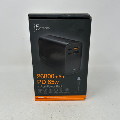 New j5create 65W Power Bank 26800mAh 4-Port USB-C JPB26465