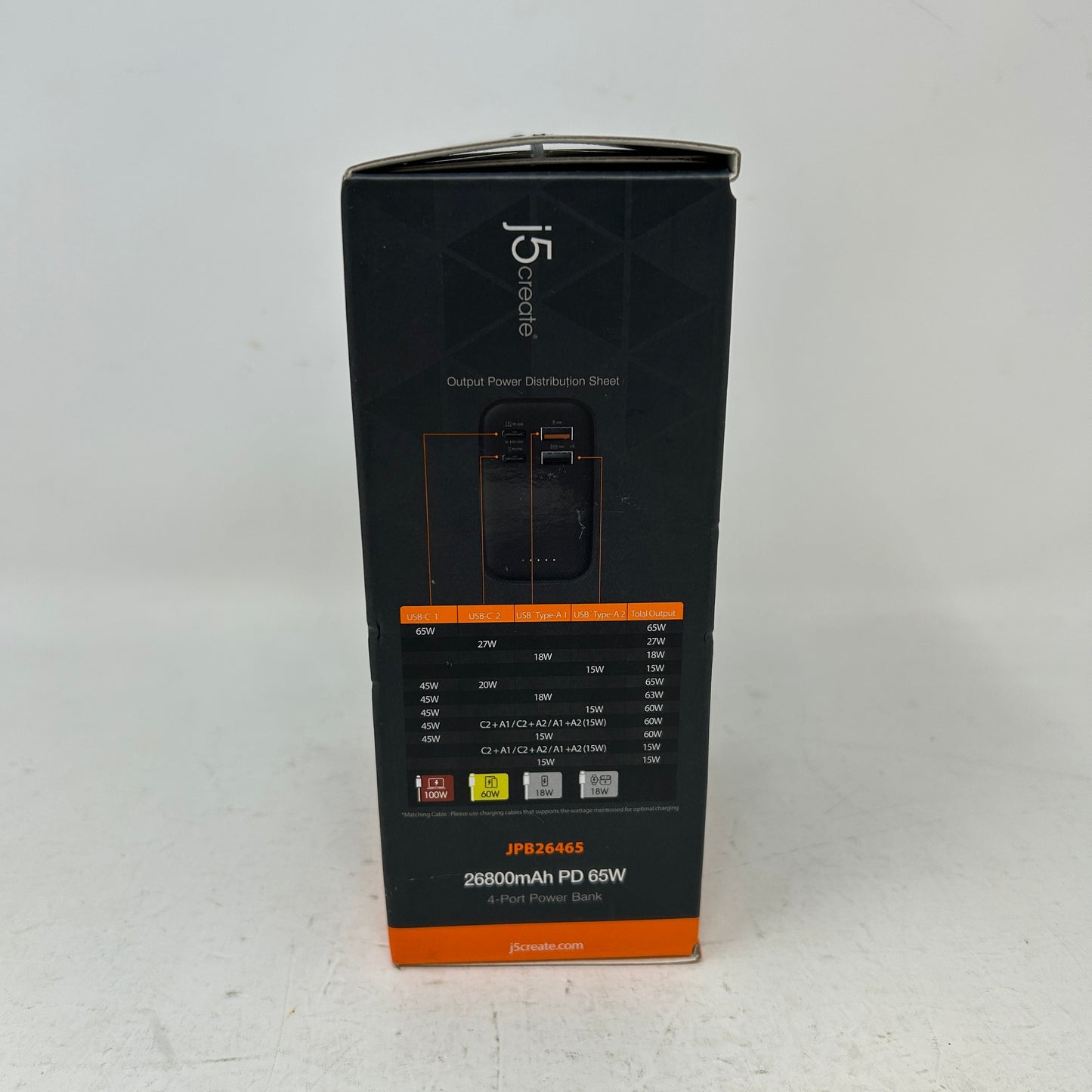 New j5create 65W Power Bank 26800mAh 4-Port USB-C JPB26465