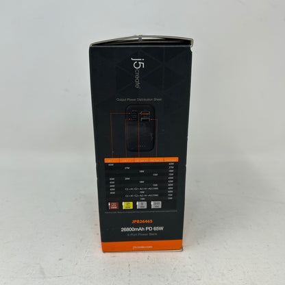New j5create 65W Power Bank 26800mAh 4-Port USB-C JPB26465