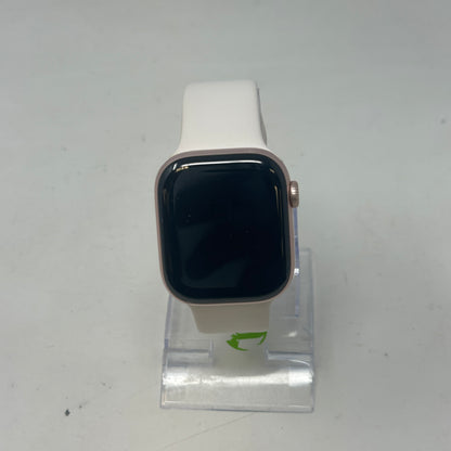 Unlocked Apple Watch Series 11 42MM Rose Gold Aluminum White Sport Band MF8E4LW/A