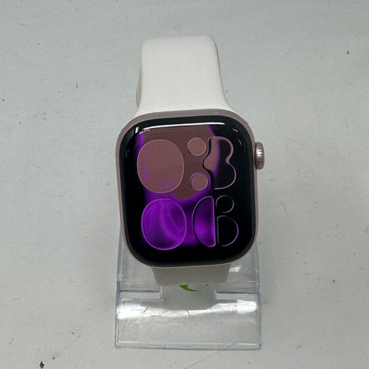 Unlocked Apple Watch Series 11 42MM Rose Gold Aluminum White Sport Band MF8E4LW/A