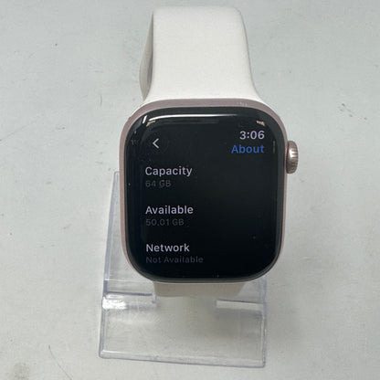 Unlocked Apple Watch Series 11 42MM Rose Gold Aluminum White Sport Band MF8E4LW/A