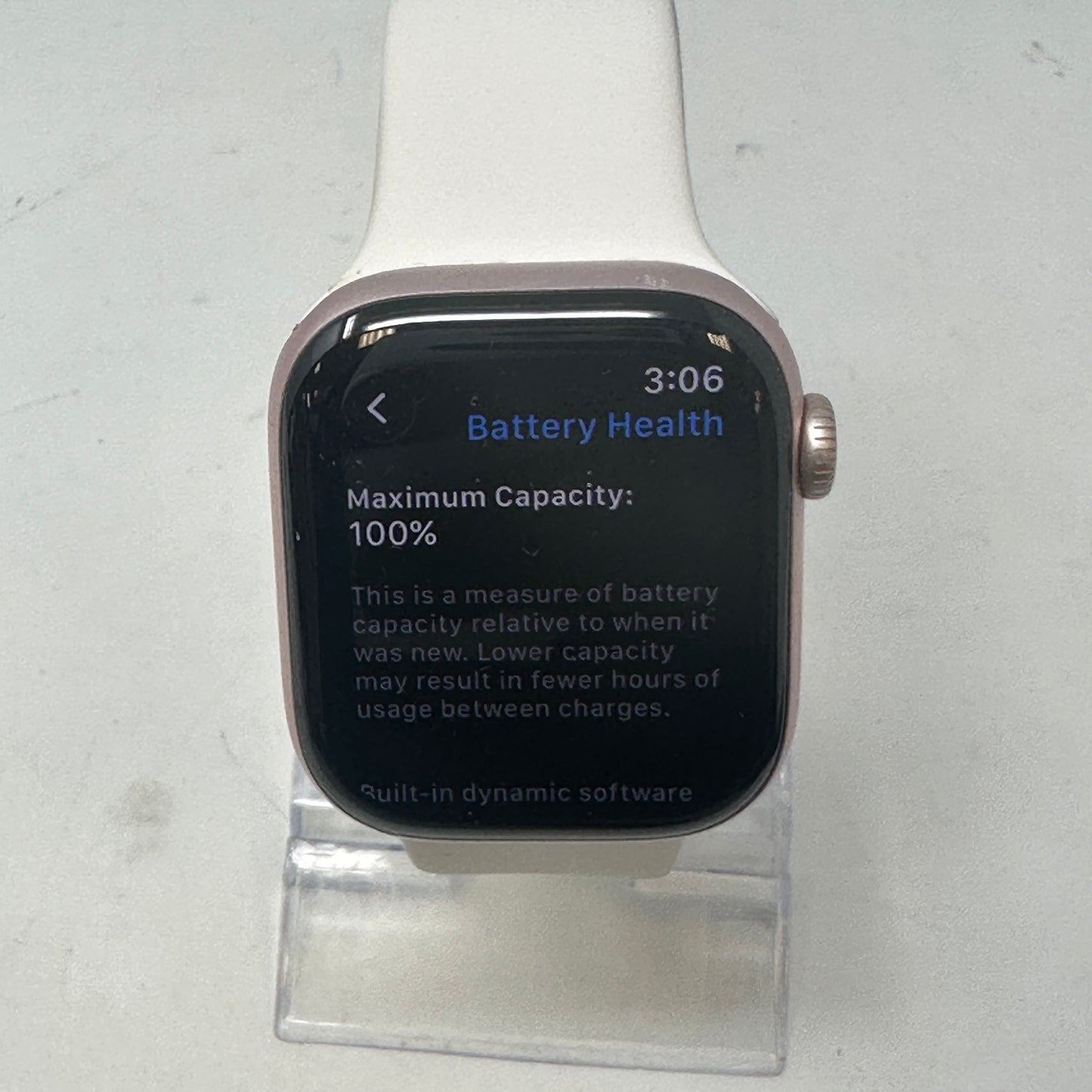 Unlocked Apple Watch Series 11 42MM Rose Gold Aluminum White Sport Band MF8E4LW/A