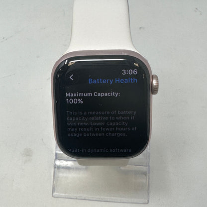 Unlocked Apple Watch Series 11 42MM Rose Gold Aluminum White Sport Band MF8E4LW/A