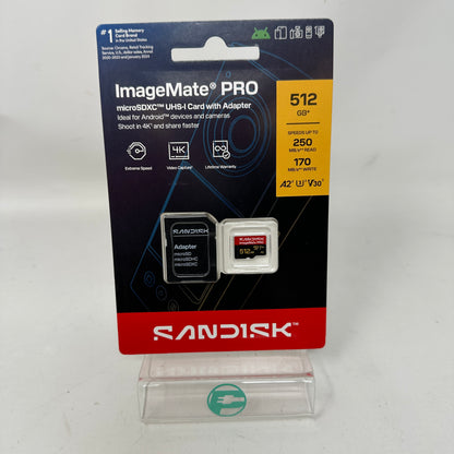 New Sandisk ImageMate Pro 512GB microSDXC UHS-I Card SDSQXBJ-512G-AWGKA