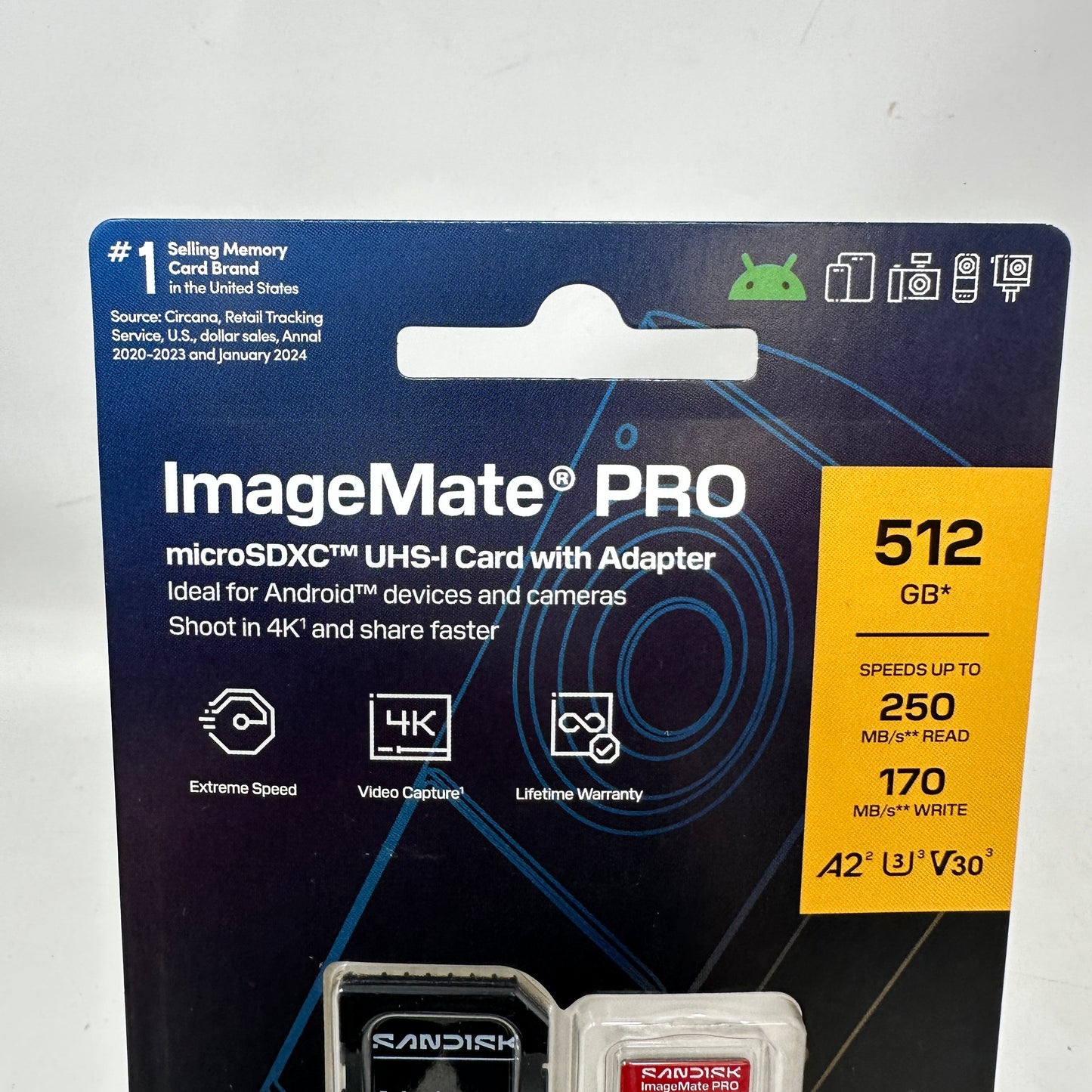 New Sandisk ImageMate Pro 512GB microSDXC UHS-I Card SDSQXBJ-512G-AWGKA