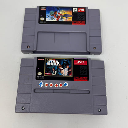 Lot of  2 Super Nintendo SNES Games Super Star Wars Empire Strikes Back Super