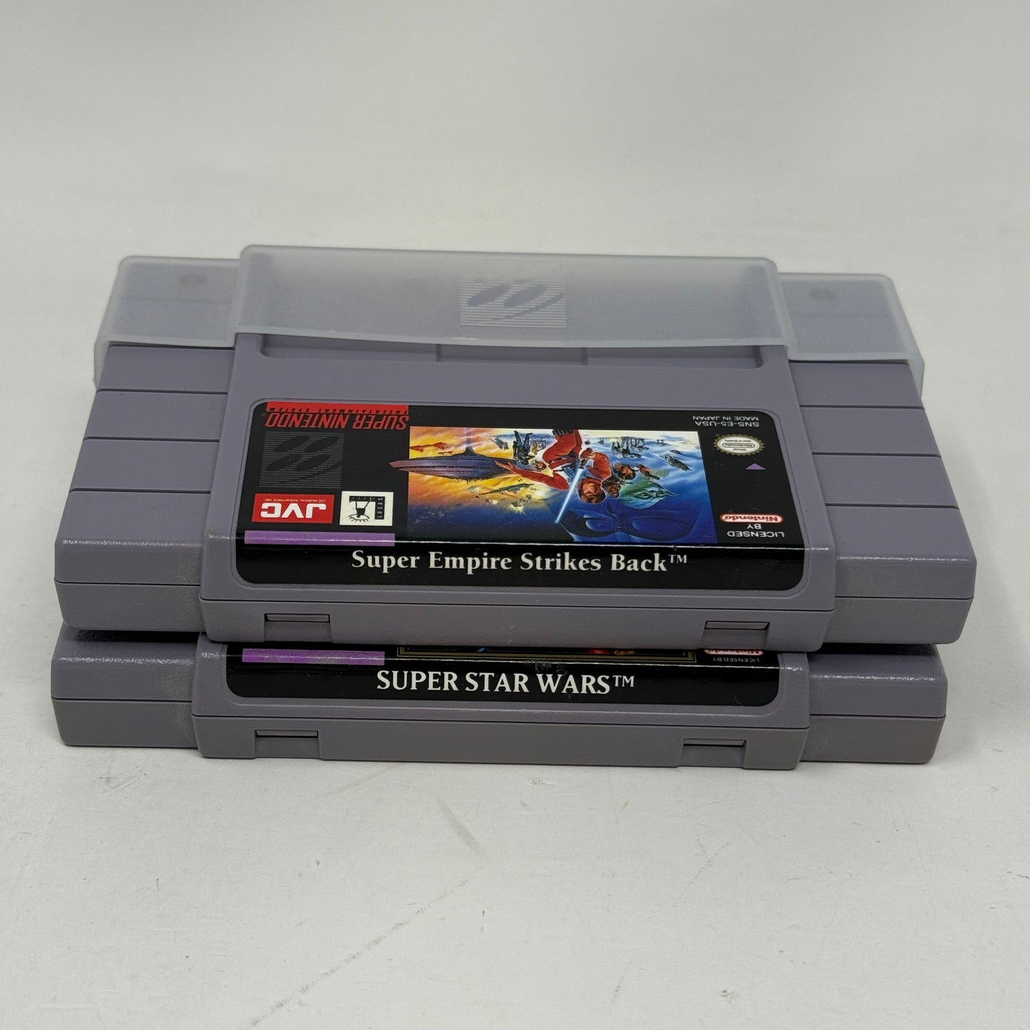 Lot of  2 Super Nintendo SNES Games Super Star Wars Empire Strikes Back Super