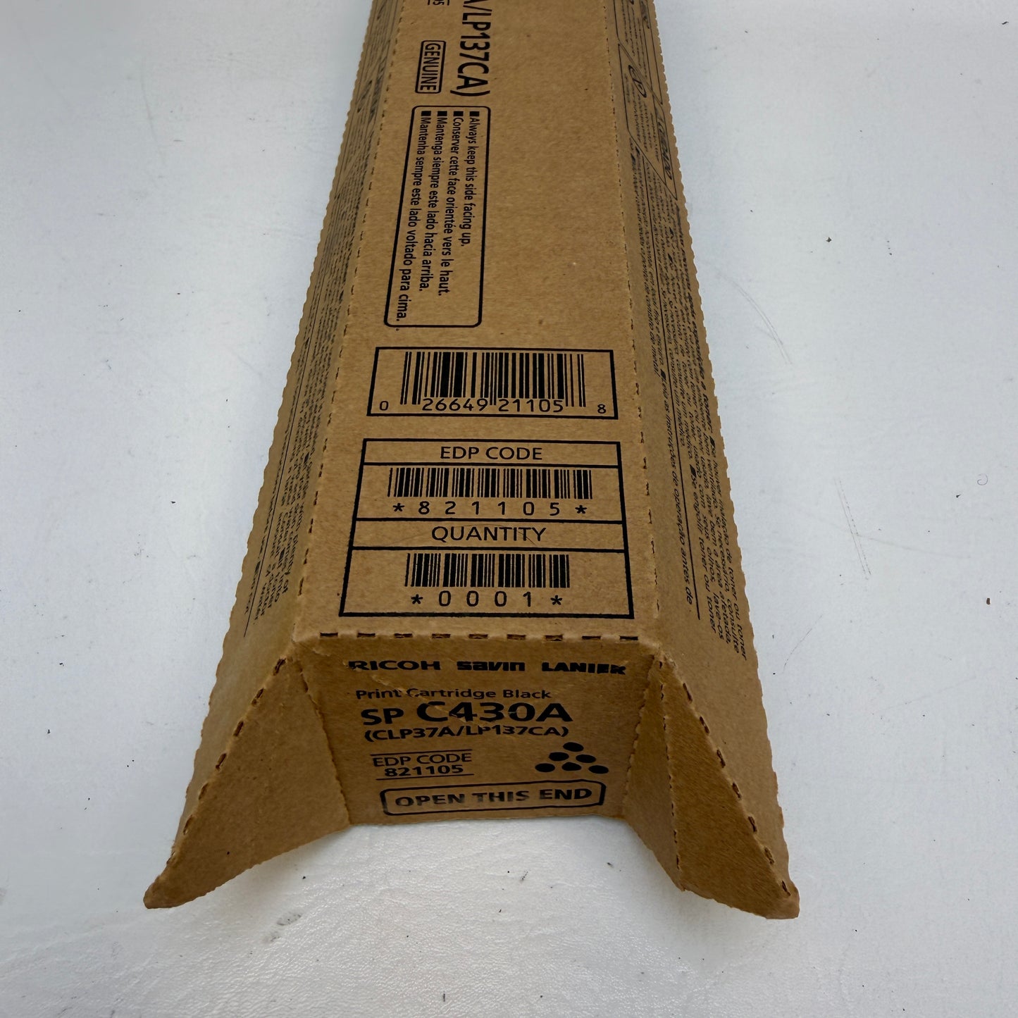 New Ricoh C430A Black Toner Cartridge 821070
