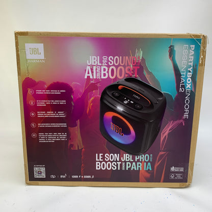 New JBL Partybox Encore Essential 2 Portable Party Speaker Black JBLPBENCOREESSAM