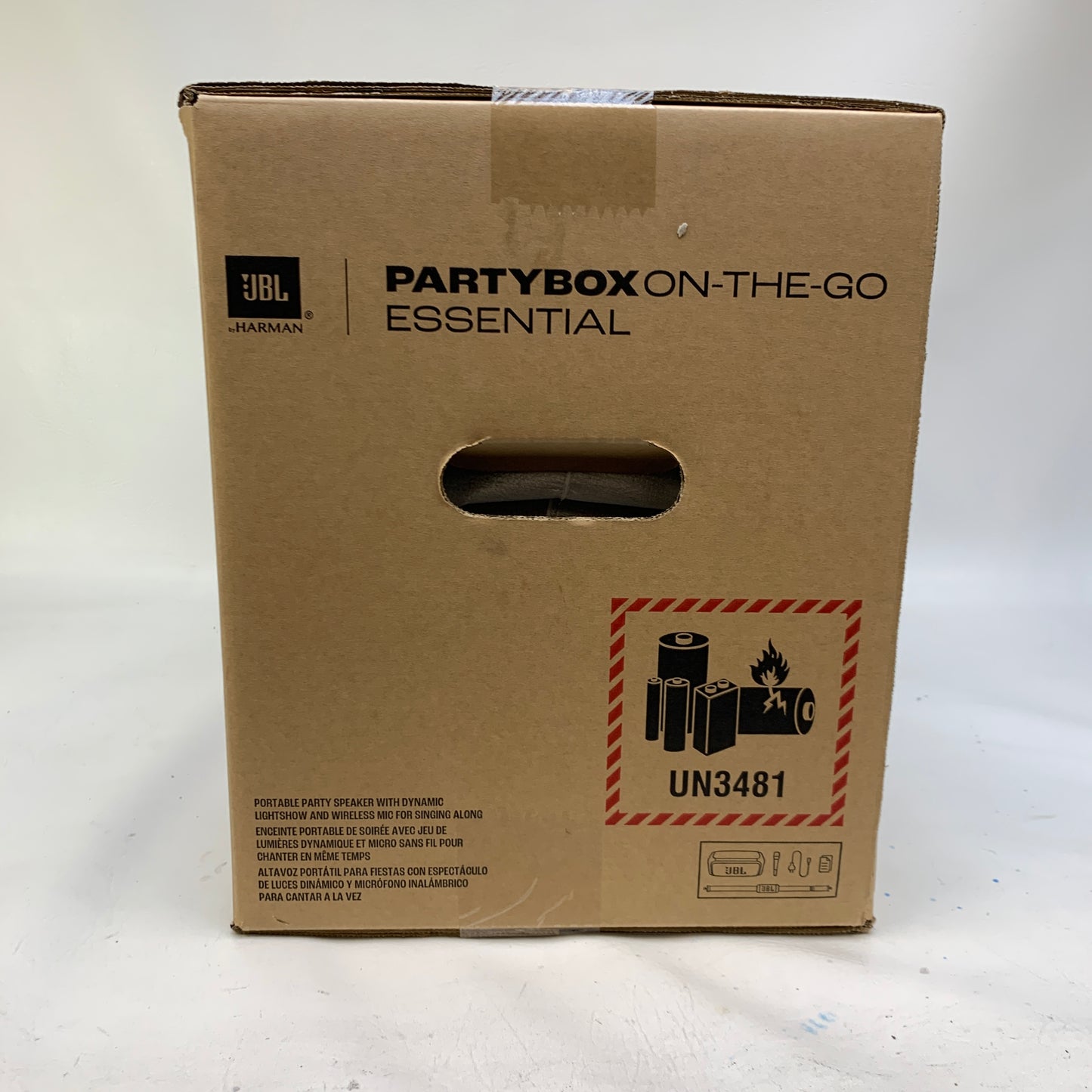 New JBL PartyBox On-The-Go Essential Portable Wireless Party Speaker Black JBLPBOTGESAM