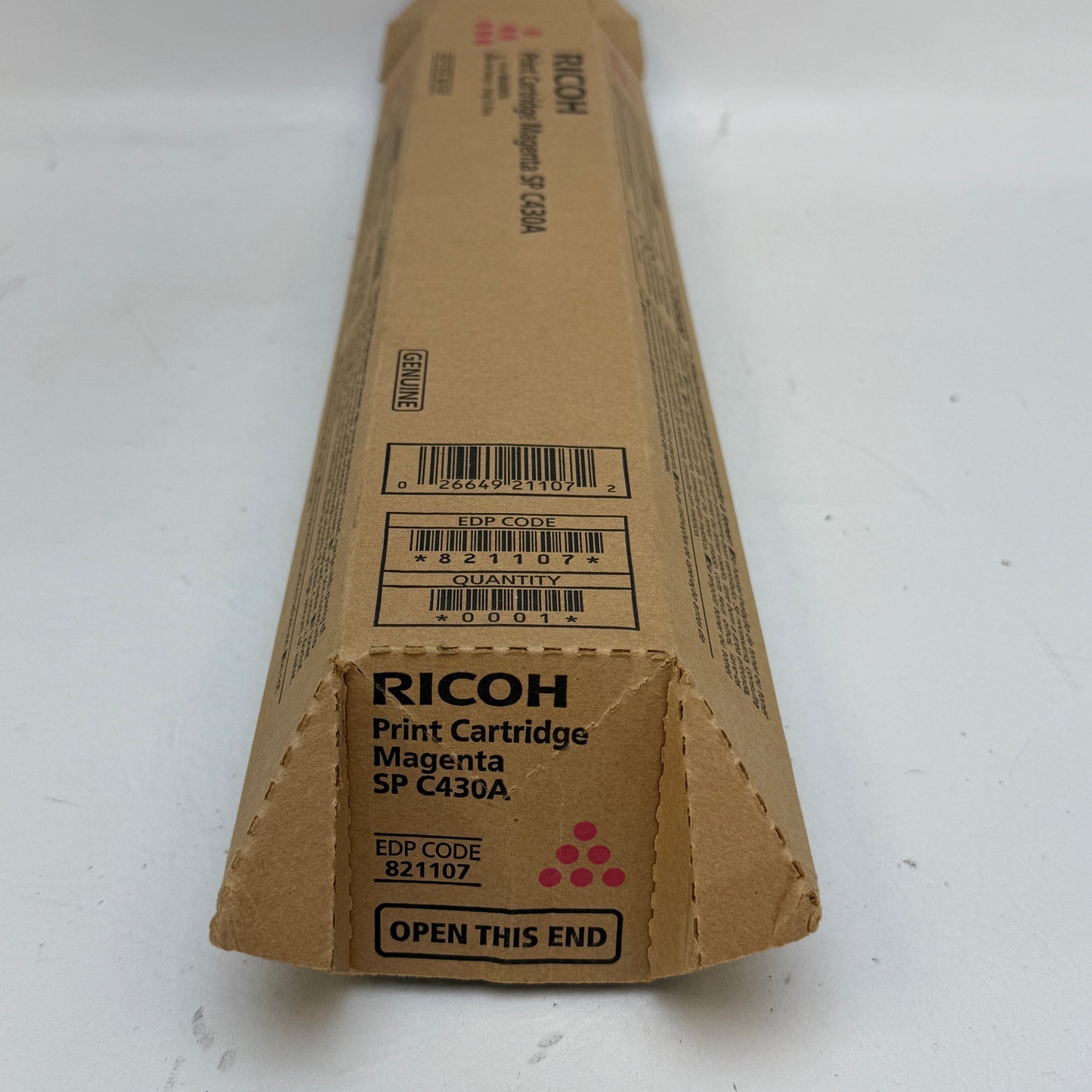 New Ricoh C430A Magenta Toner Cartridge 821107