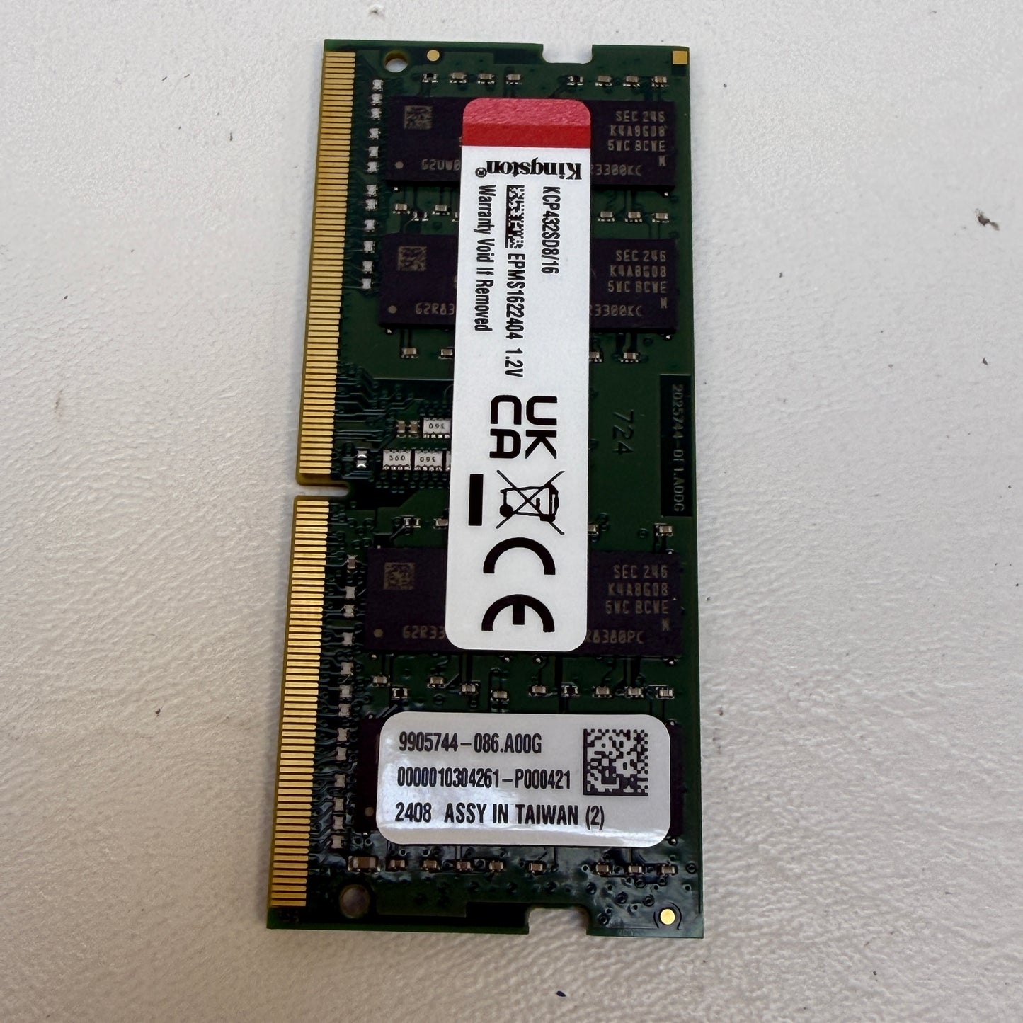 Kingston KCP432D8/16 16GB (1x16GB) RAM DDR4 3200MHz