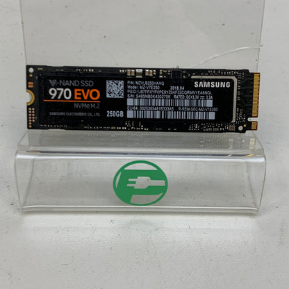 Samsung M.2 2280 970 EVO 250GB PCIe Gen 3.0 x4, NVMe 1.3 SSD MZ-V7E250