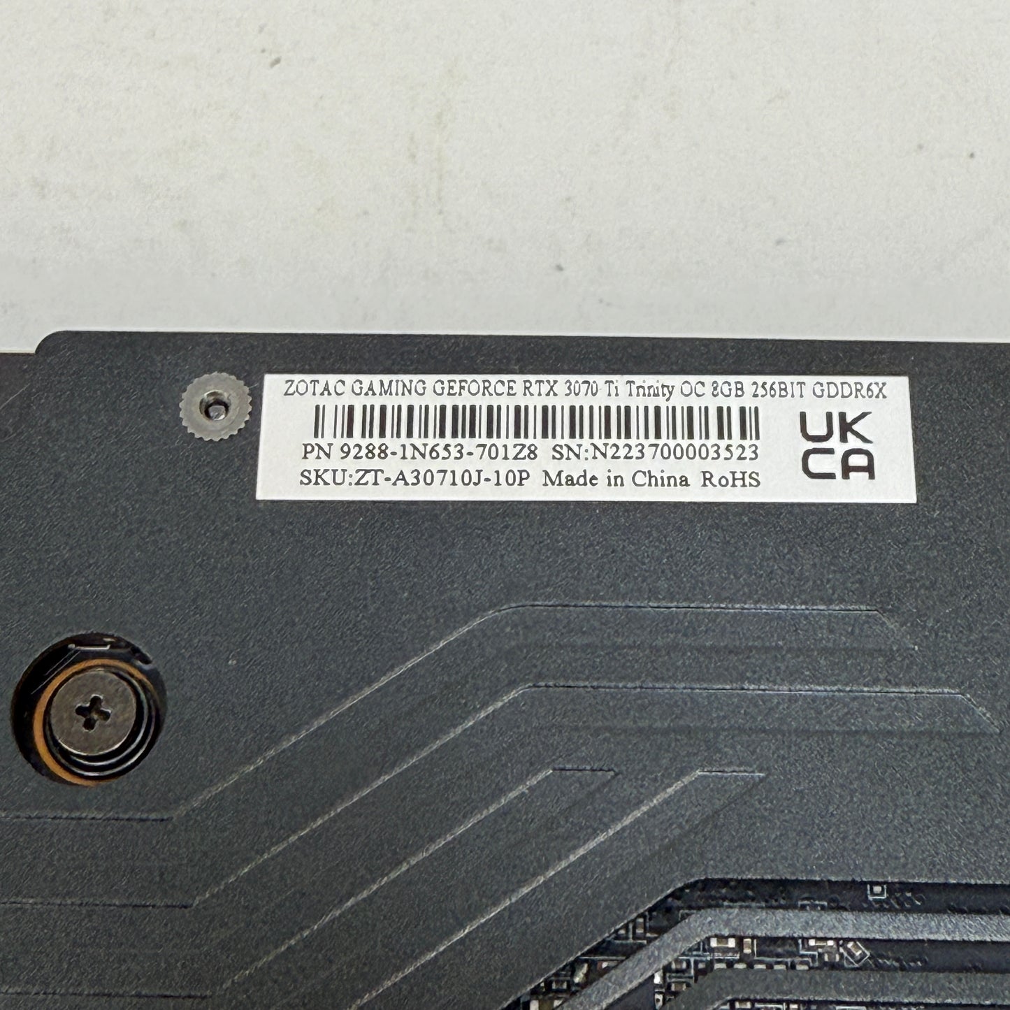 Broken Zotac Nvidia GeForce RTX 3070 Ti 8GB GDDR6X Graphics Card ZT-A30710J-10P