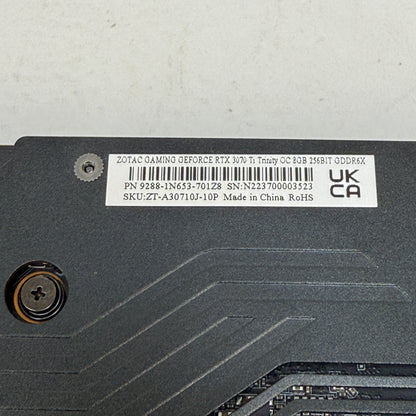 Broken Zotac Nvidia GeForce RTX 3070 Ti 8GB GDDR6X Graphics Card ZT-A30710J-10P