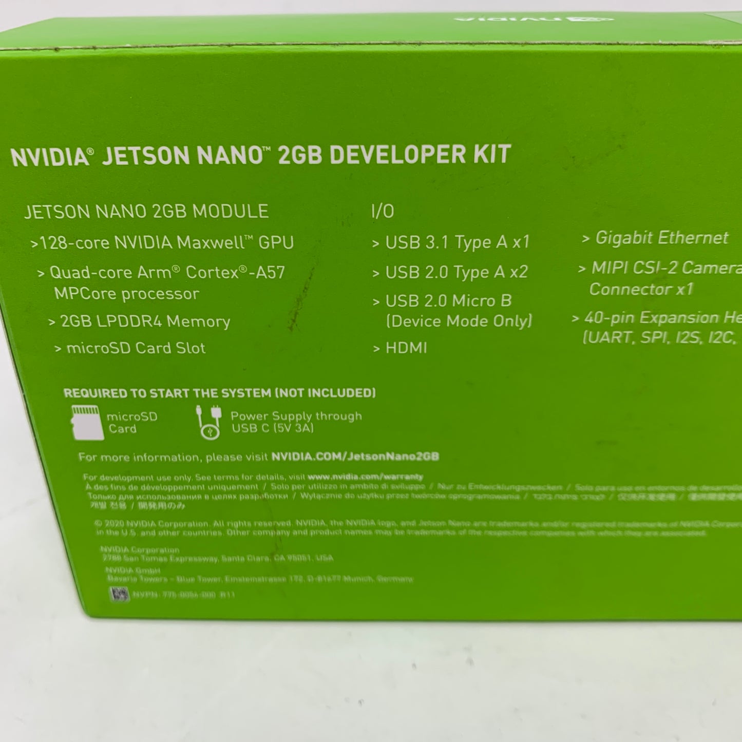 Nvidia Jetson Nano 2GB Developer Kit with Wireless USB Adapter P3541