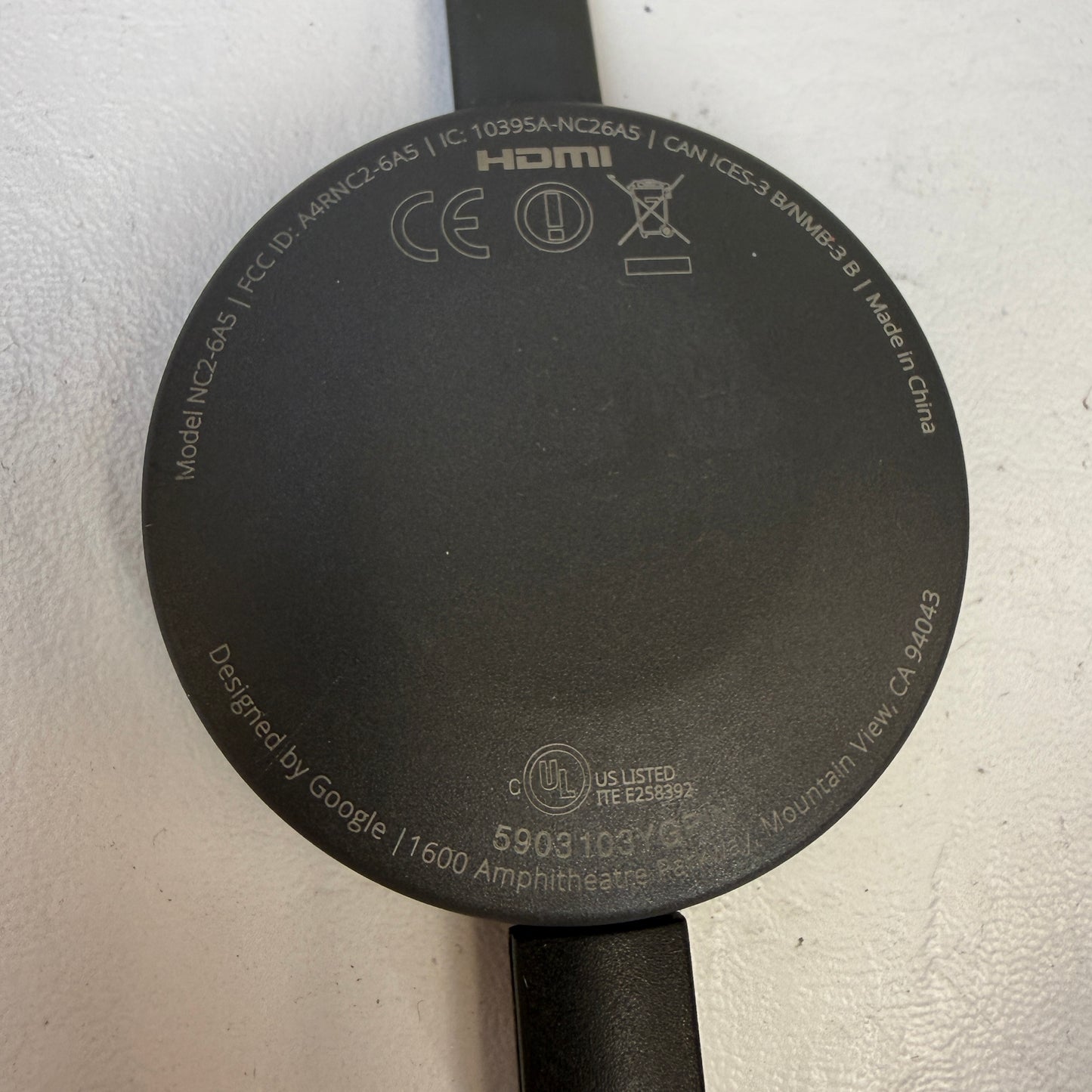 Google  NC2-6A5  Chromecast (2nd Generation)