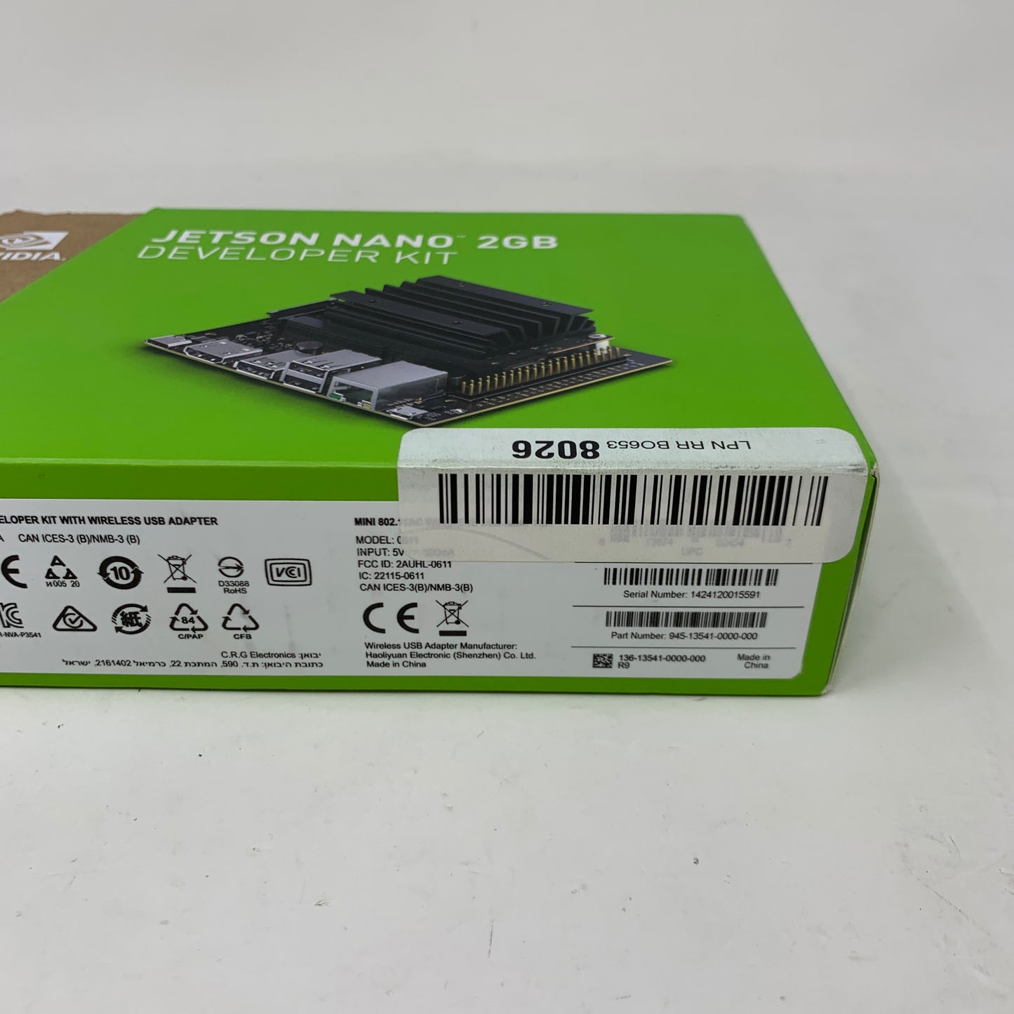 Nvidia Jetson Nano 2GB Developer Kit with Wireless USB Adapter P3541