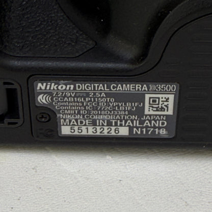Nikon D3500 24.2MP Digital SLR Camera Body
