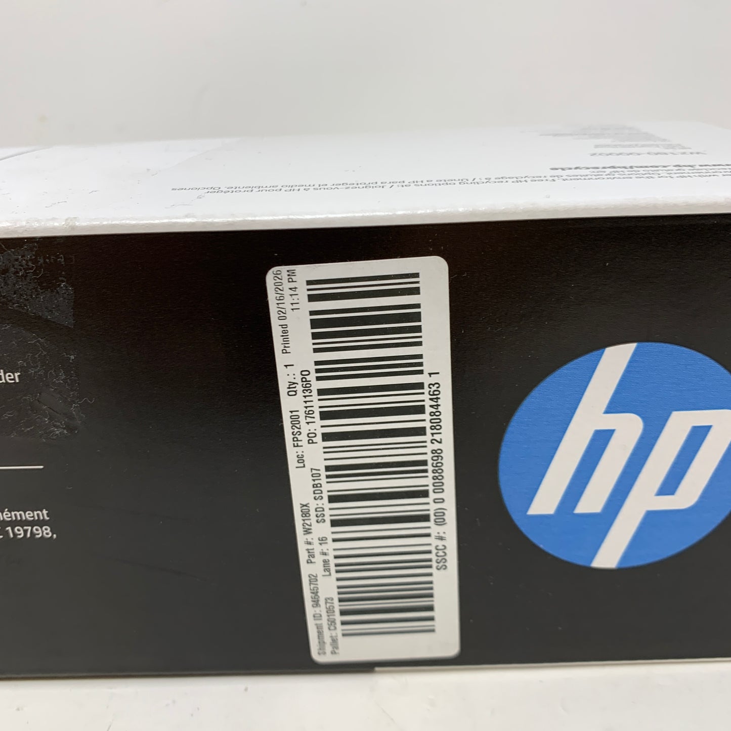 New HP LaserJet 218X Black High-Yield Toner Cartridge W2180X