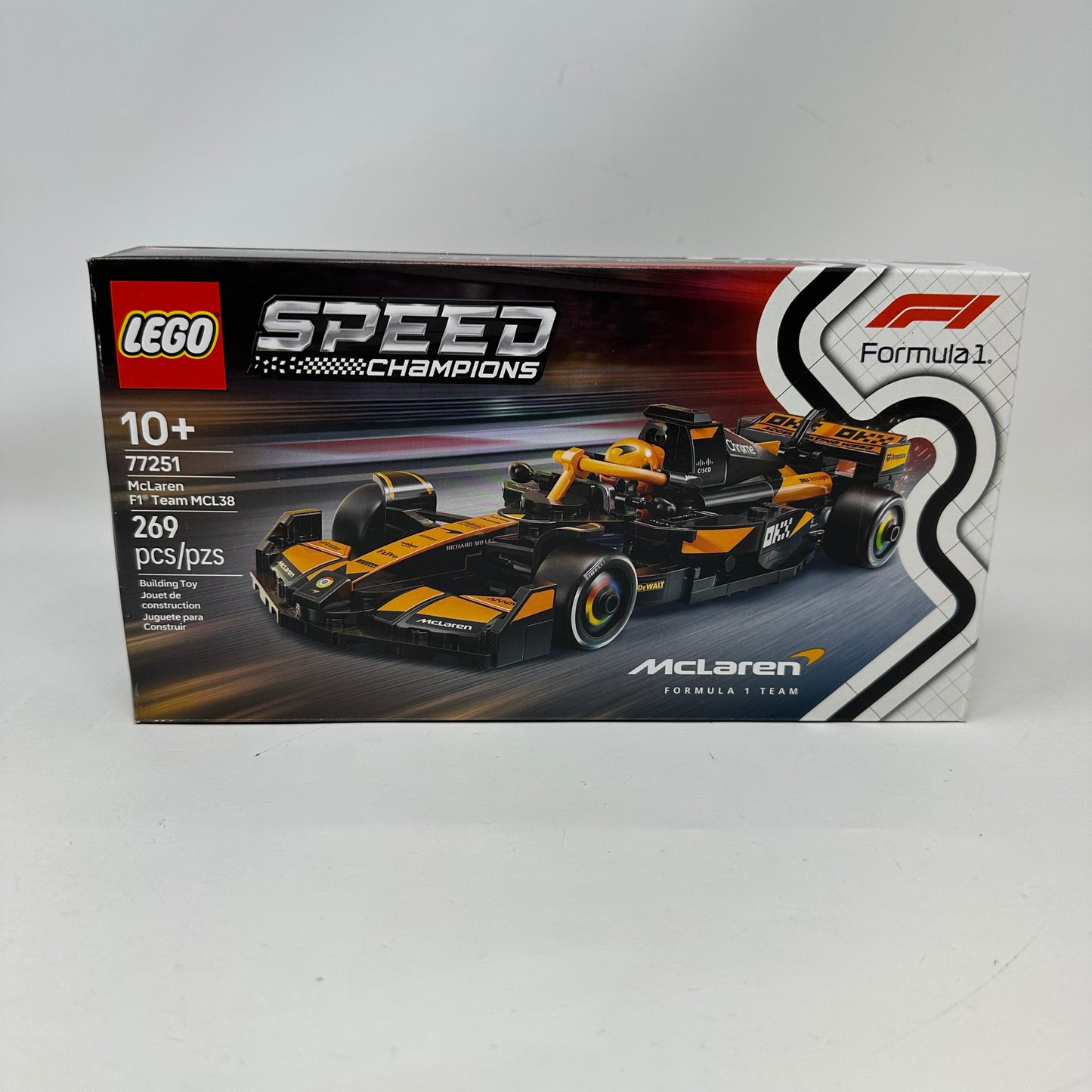 LEGO Speed Champions McLaren F1 Team MCL38 Race Car Toys - Building Set Ages 10+