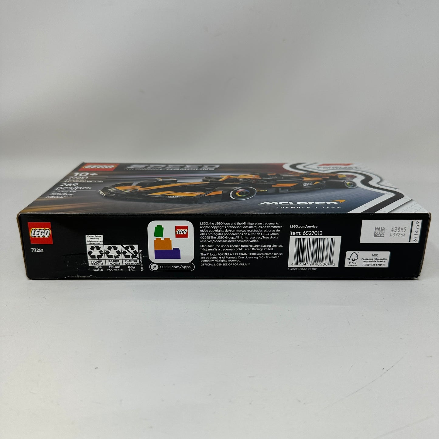 LEGO Speed Champions McLaren F1 Team MCL38 Race Car Toys - Building Set Ages 10+