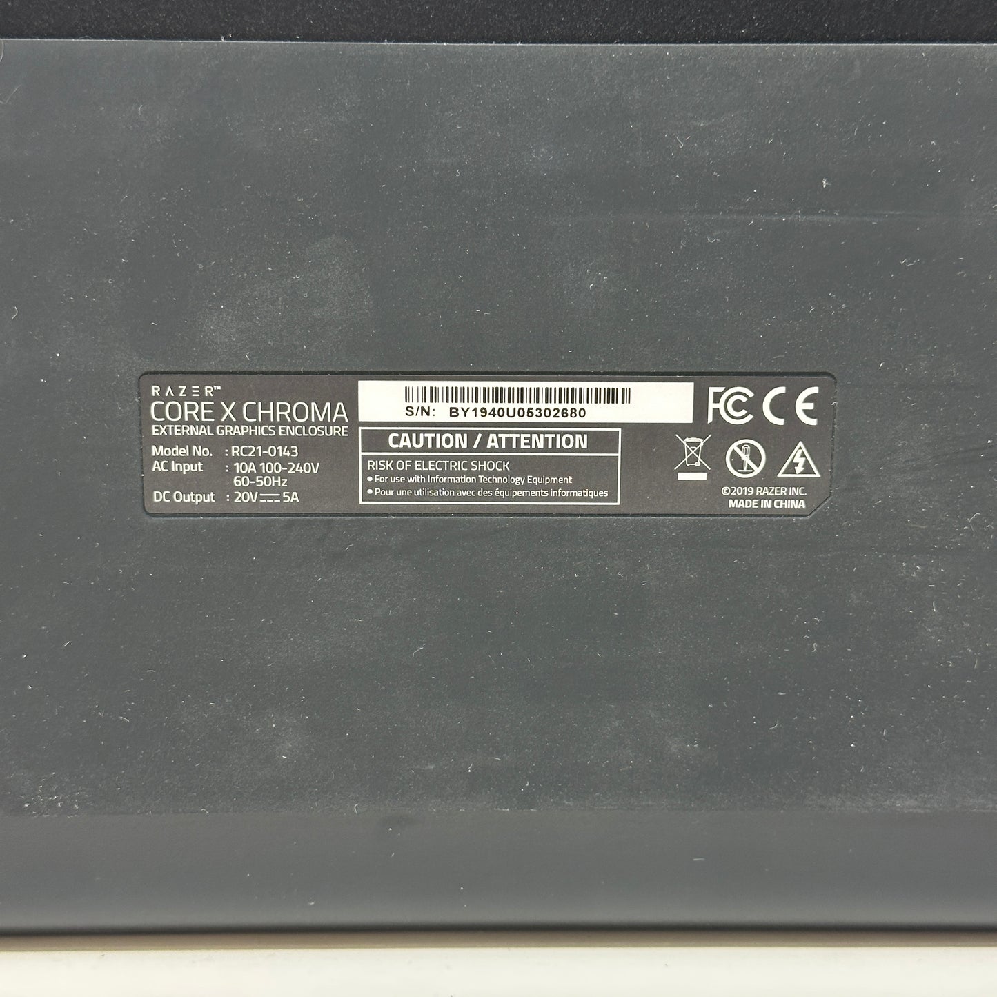 Razer Core X Chroma External Graphics Card Enclosure RC21-0143