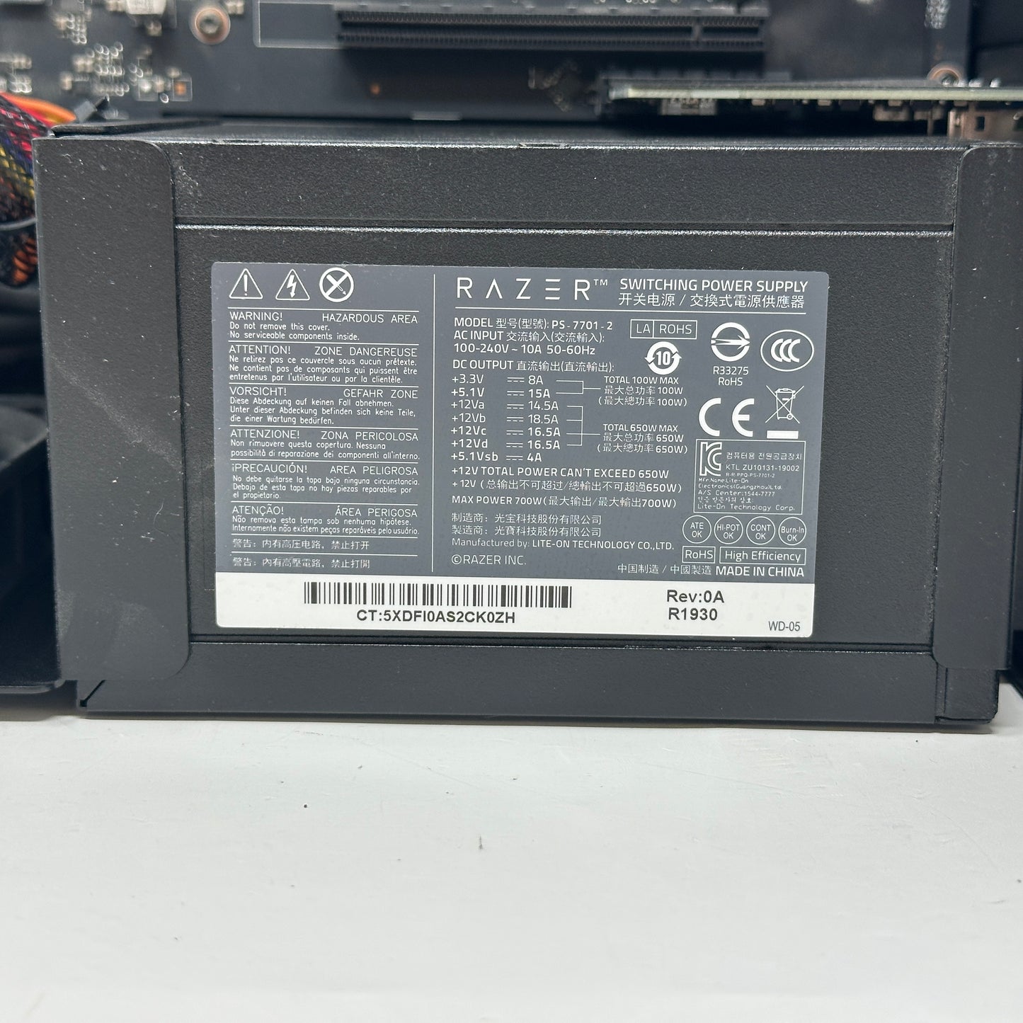 Razer Core X Chroma External Graphics Card Enclosure RC21-0143