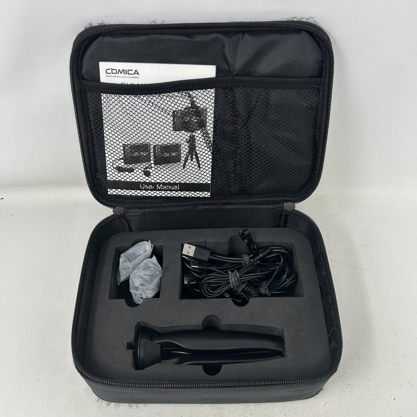 Comica CVM-WS60 Wireless Lavalier Microphone System Dual UHF for Camera & iPhone