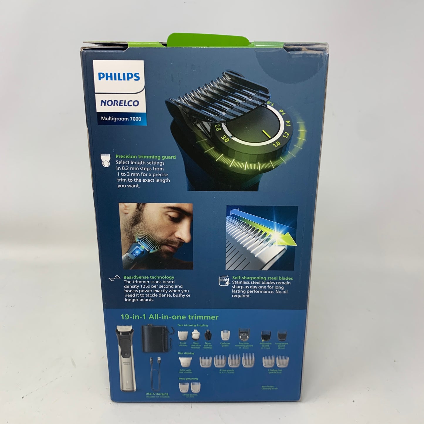 Philips Norelco Multigroom 7000 Rechargeable Electric Trimmer MG7910/49