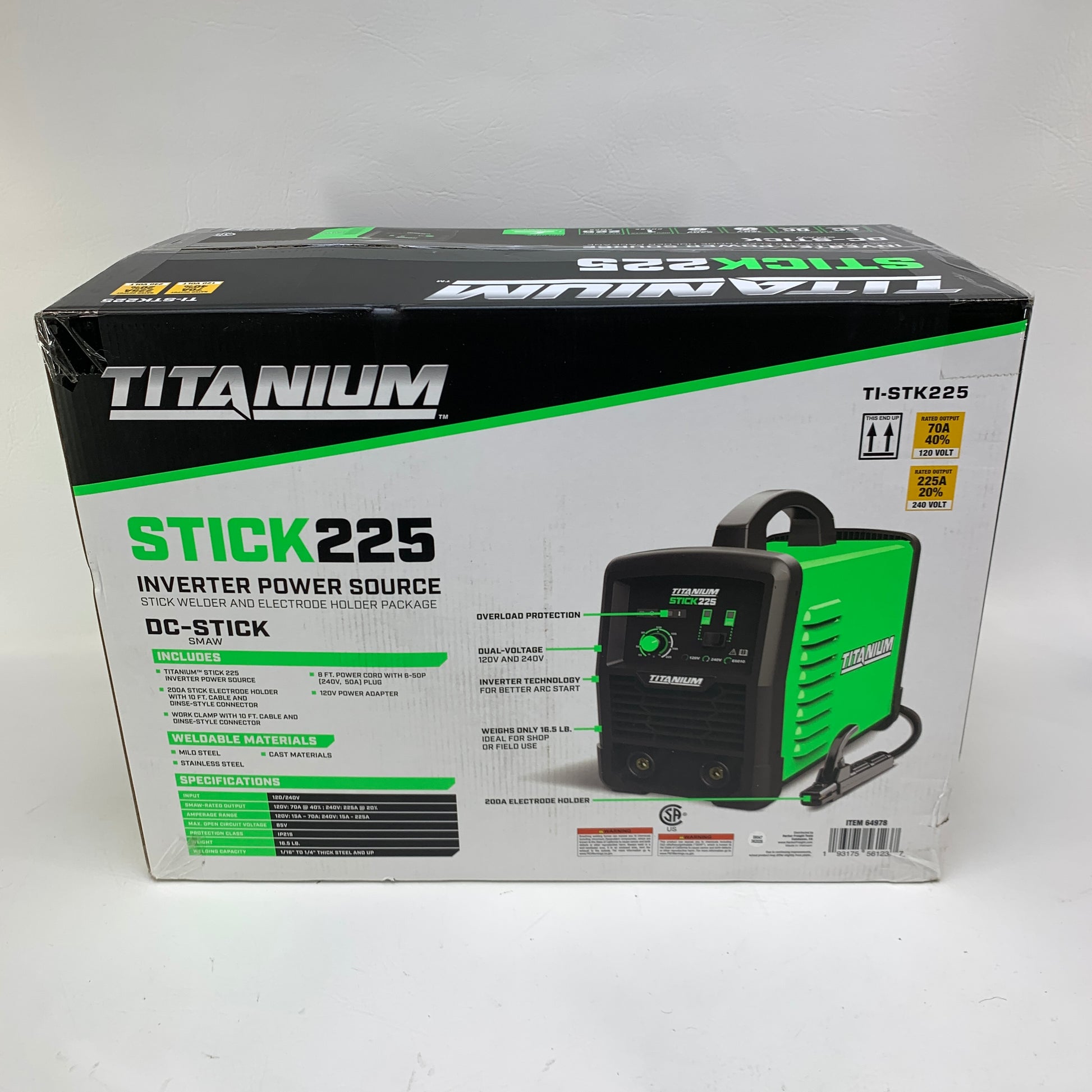 New Titanium Stick 225 Inverter Welder