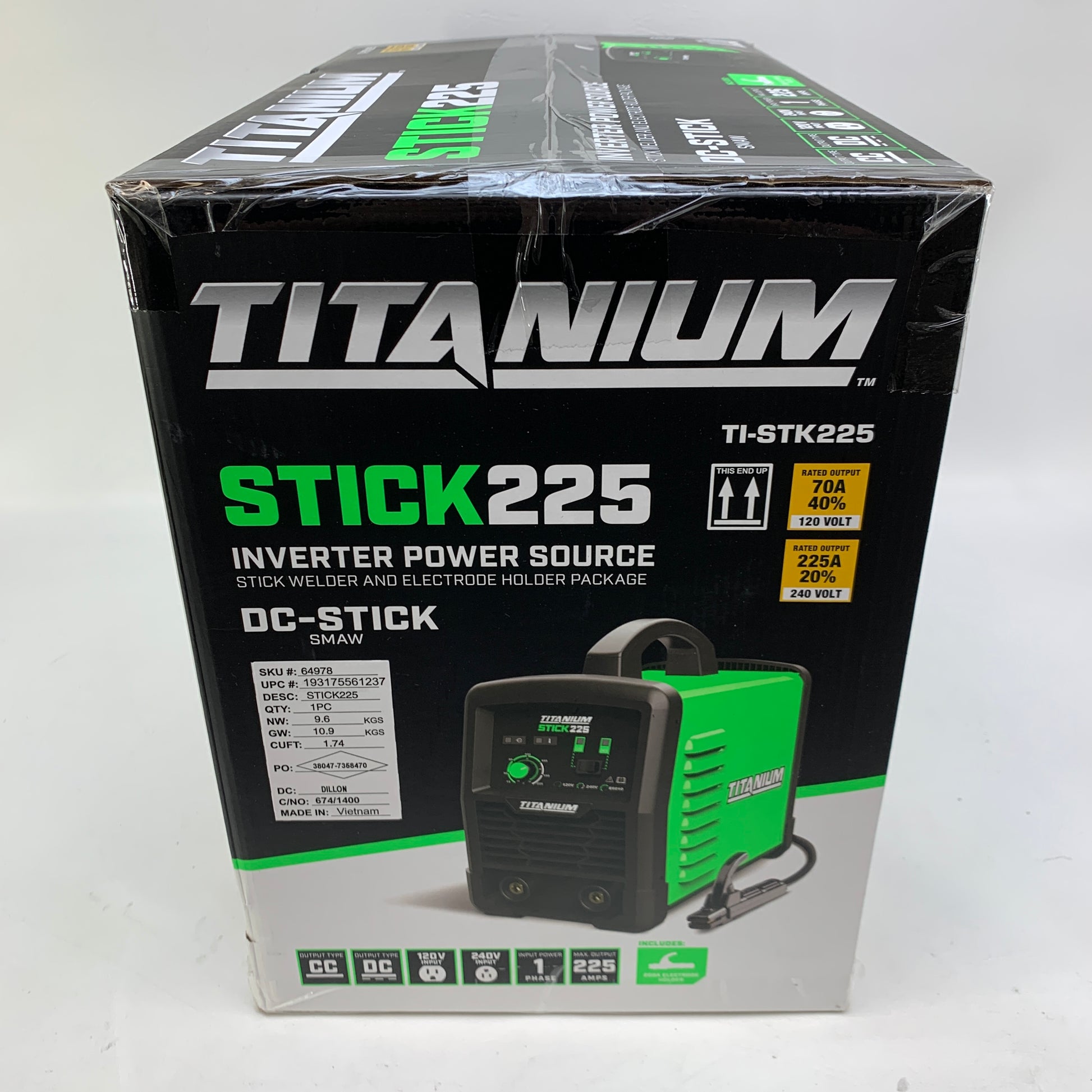 New Titanium Stick 225 Inverter Welder