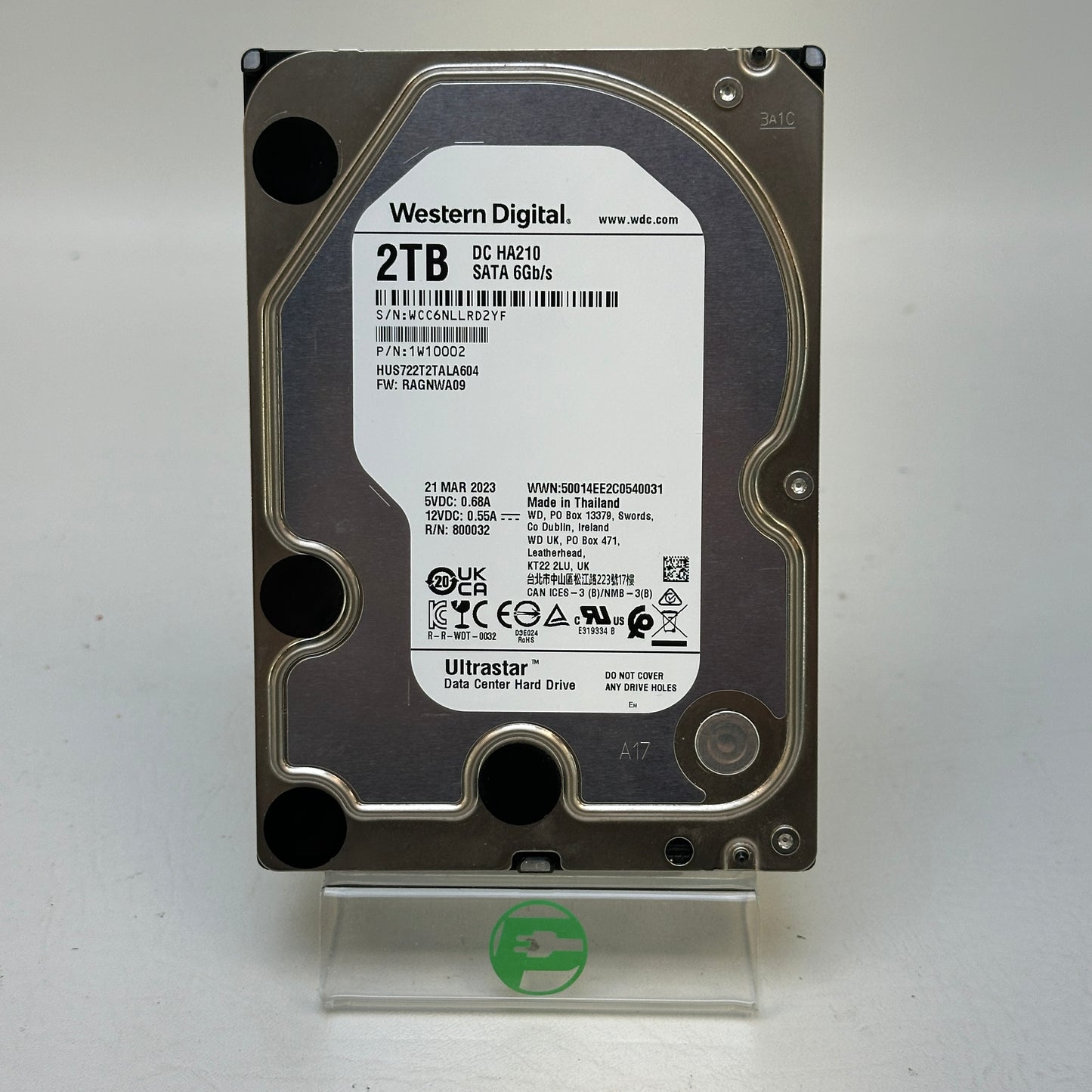 Western Digital WD 3.5" Ultrastar DC HA210 2TB SATA 6Gb/s HDD 1W10002