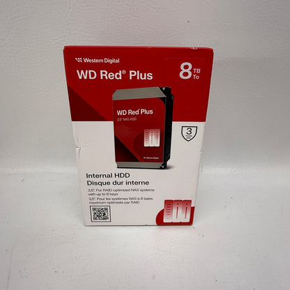 New Western Digital WD 3.5" WD Red Plus 8TB SATA III 6Gbps HDD WD80EFPX