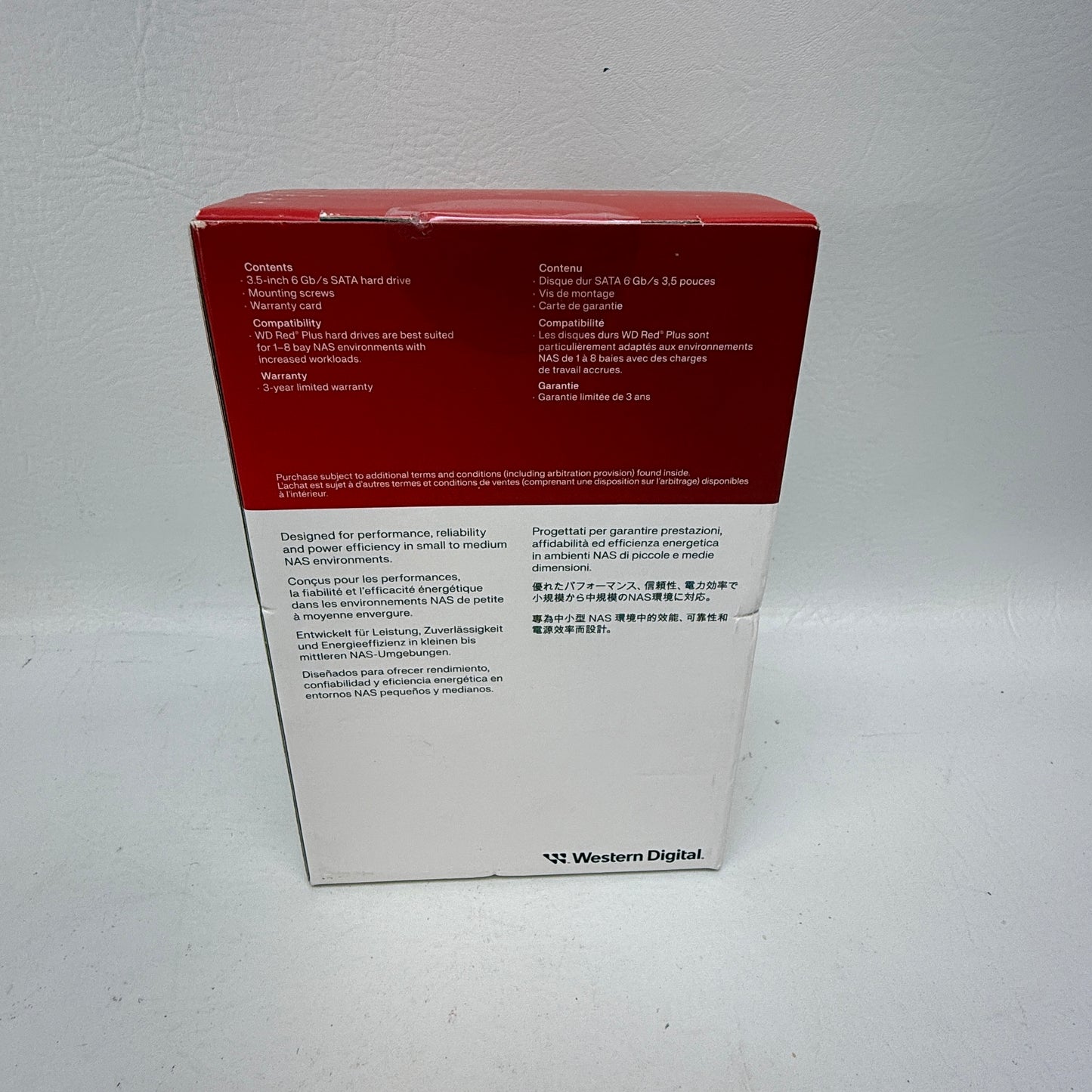 New Western Digital WD 3.5" WD Red Plus 8TB SATA III 6Gbps HDD WD80EFPX