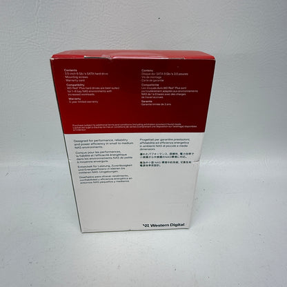 New Western Digital WD 3.5" WD Red Plus 8TB SATA III 6Gbps HDD WD80EFPX