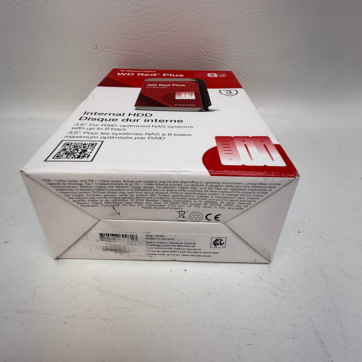 New Western Digital WD 3.5" WD Red Plus 8TB SATA III 6Gbps HDD WD80EFPX