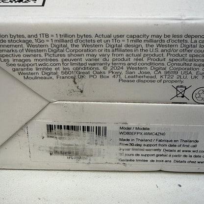 New Western Digital WD 3.5" WD Red Plus 8TB SATA III 6Gbps HDD WD80EFPX